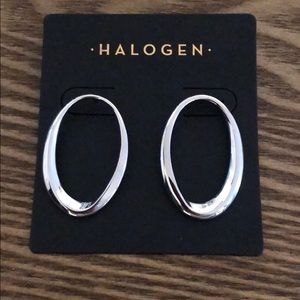 Halogen Silver Hoop Earring - NWT